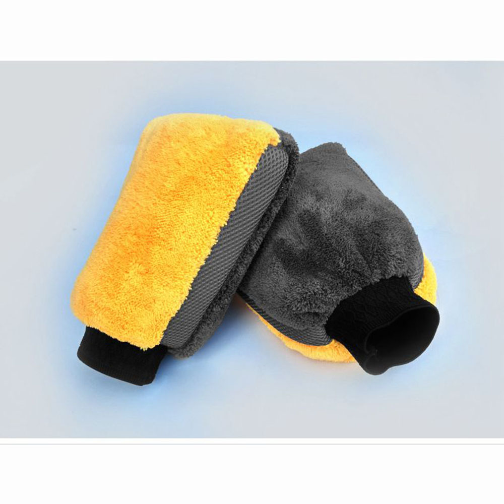 Ultrafine  ȣ    尩 귯 ũ ȭ̹ ڵ  Ź ڵ  û 귯/Ultrafine Fiber Coral Fleece Car Wash Gloves Brushes Microfiber Car Motorcycle W